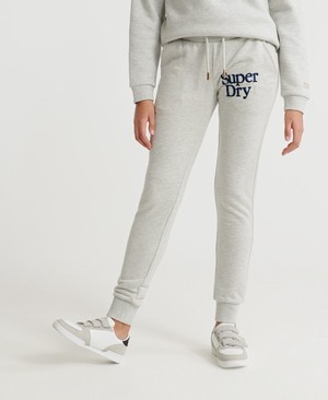 Superdry Applique Serif Loopback Női Sportruházat Fehér | YMHVF6948